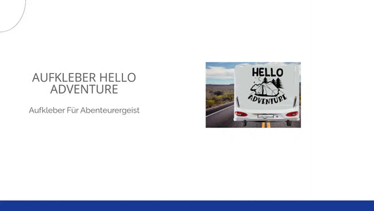 Aufkleber Hello Adventure by@Outfy