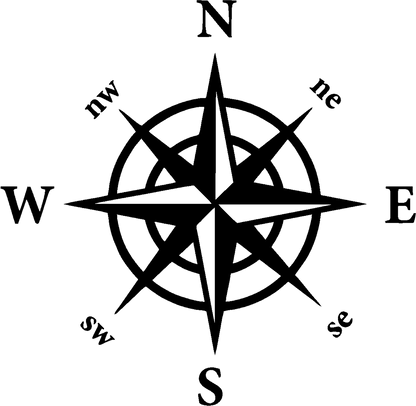 Aufkleber Kompassrose