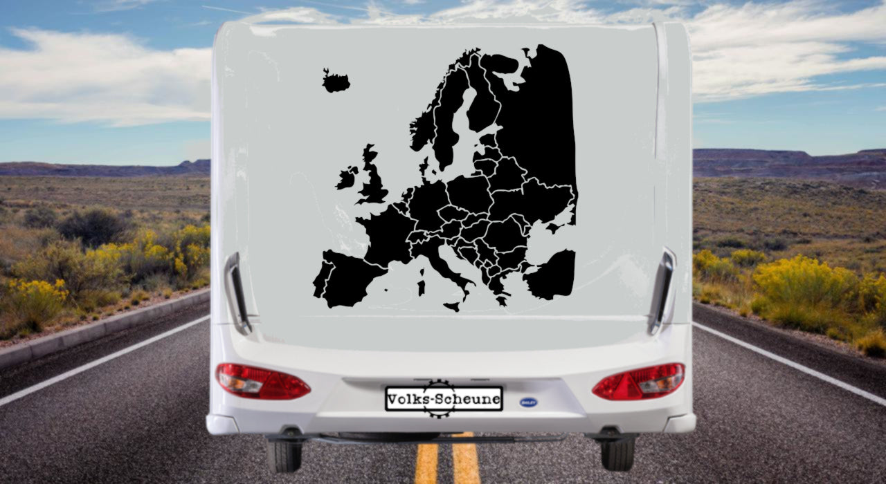 Aufkleber Europakarte