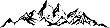 Aufkleber Berge Silhouette