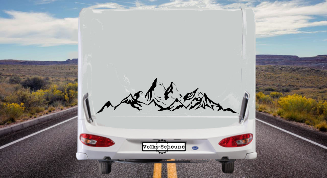 Aufkleber Berge Silhouette