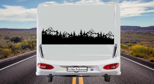 Aufkleber Wald und Berglandschaft
