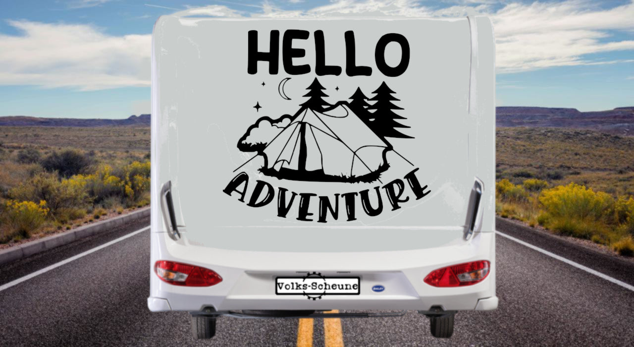 Aufkleber Hello Adventure