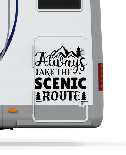 Aufkleber Always take the SCENIC Route