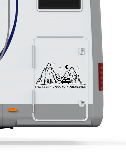 Aufkleber Freiheit Camping Abenteuer