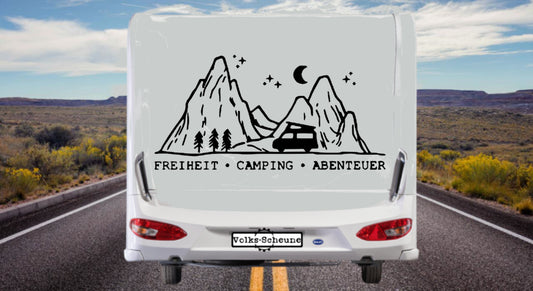 Aufkleber Freiheit Camping Abenteuer