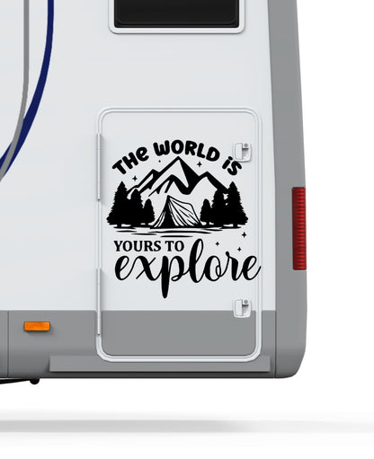 Aufkleber The world is yours to explore