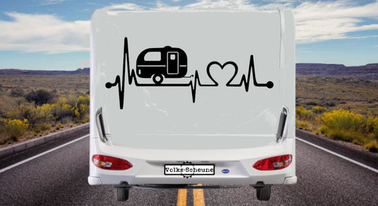 Aufkleber Herzschlag Camper