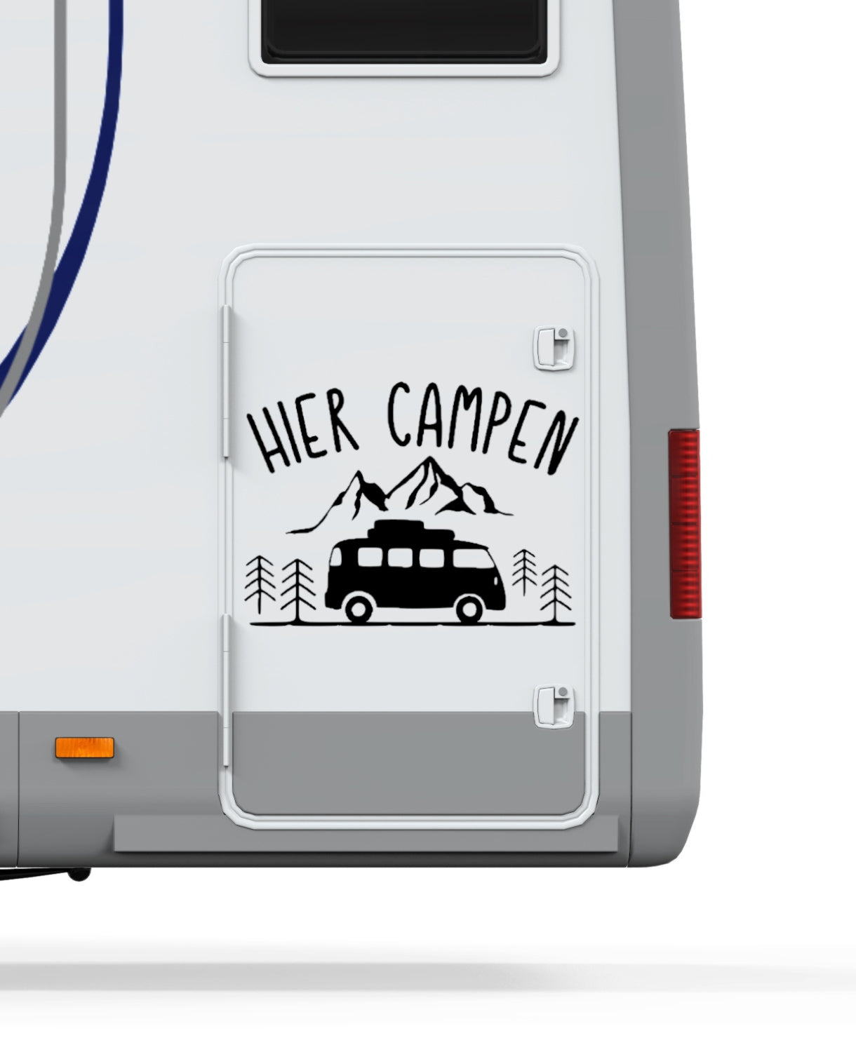 Aufkleber Hier Campen