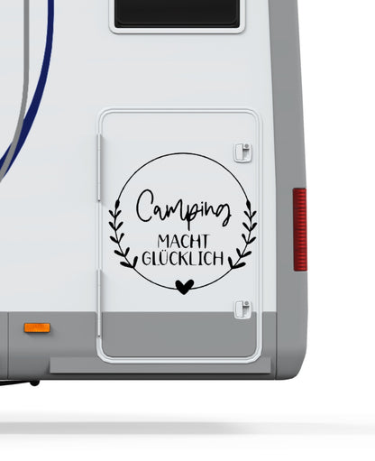 Aufkleber Camping macht glücklich