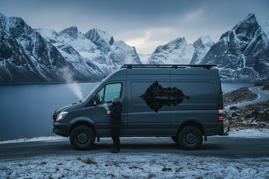 Aufkleber Lofoten Silhouette