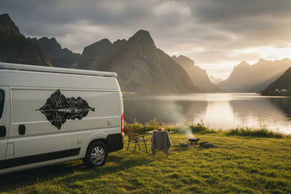 Aufkleber Lofoten Silhouette