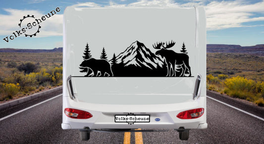Aufkleber Alaska Silhouette