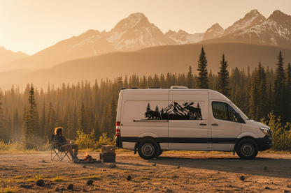 Aufkleber Alaska Silhouette