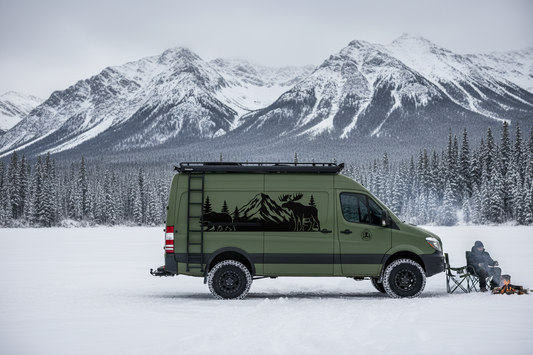 Aufkleber Alaska Silhouette