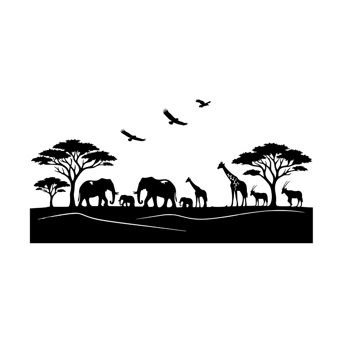 Aufkleber Namibia Silhouette