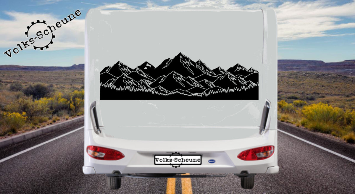 Aufkleber Bergketten Silhouette
