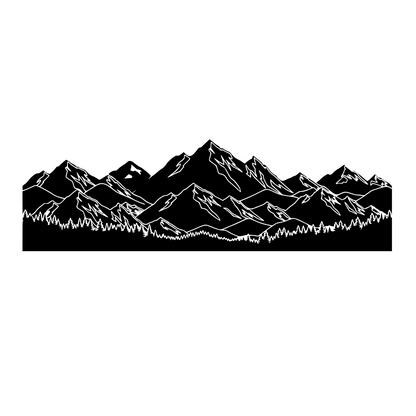 Aufkleber Bergketten Silhouette