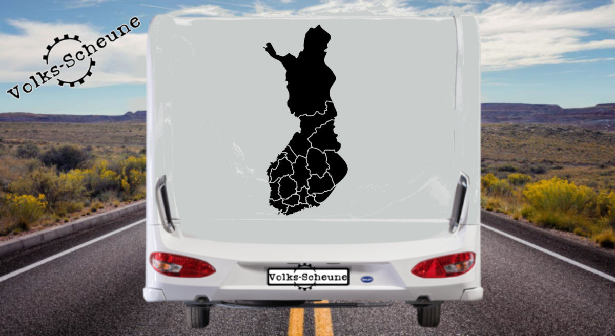 Aufkleber Landkarte Finnland