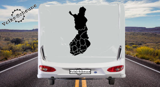 Aufkleber Landkarte Finnland