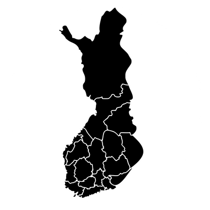 Aufkleber Landkarte Finnland