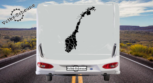 Aufkleber Landkarte Norwegen