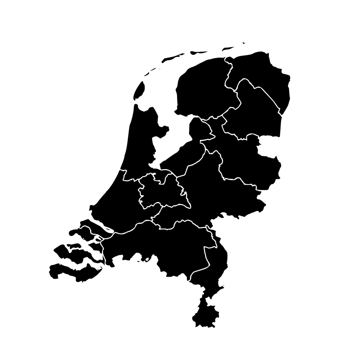 Aufkleber Landkarte Niederlande