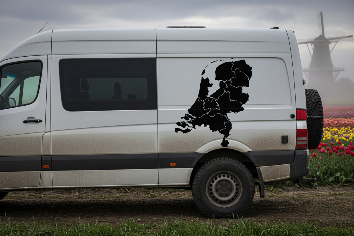 Aufkleber Landkarte Niederlande