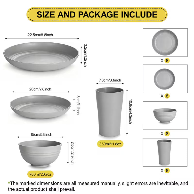 Camping - Teller-Geschirr Set