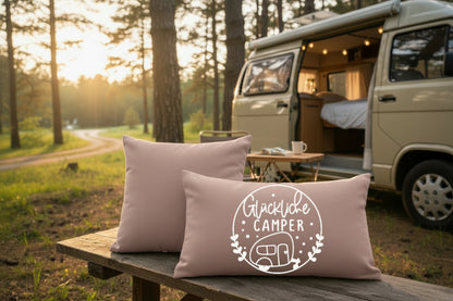 Kissen mit DTF-Druck - Glückliche Camper