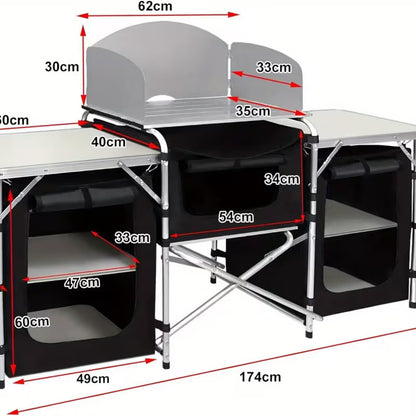 Camping - Klappbarer Camping-Küchenschrank