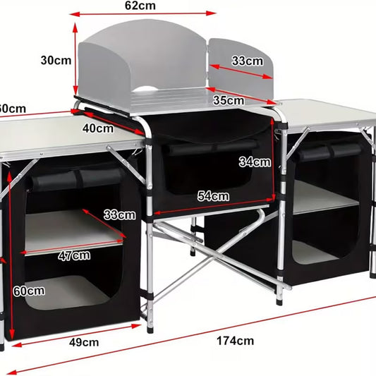 Camping - Klappbarer Camping-Küchenschrank