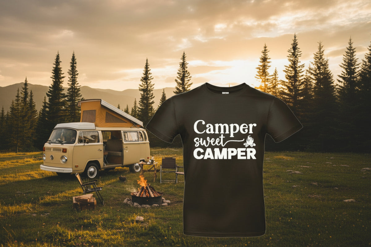 Tshirt mit Druck - Camper sweet Camper