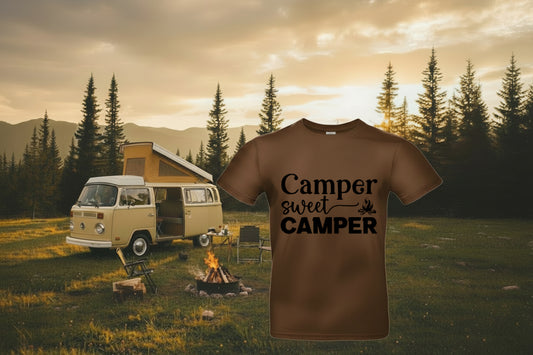 Tshirt mit Druck - Camper sweet Camper