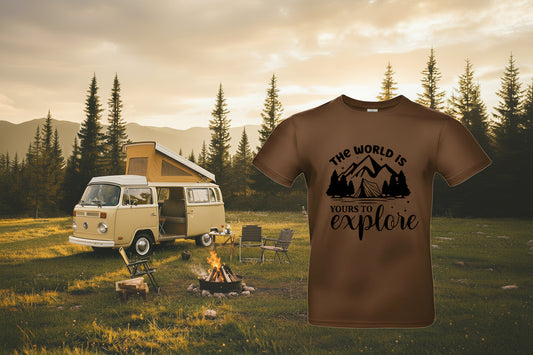 Tshirt mit Druck - The World is yours to explore