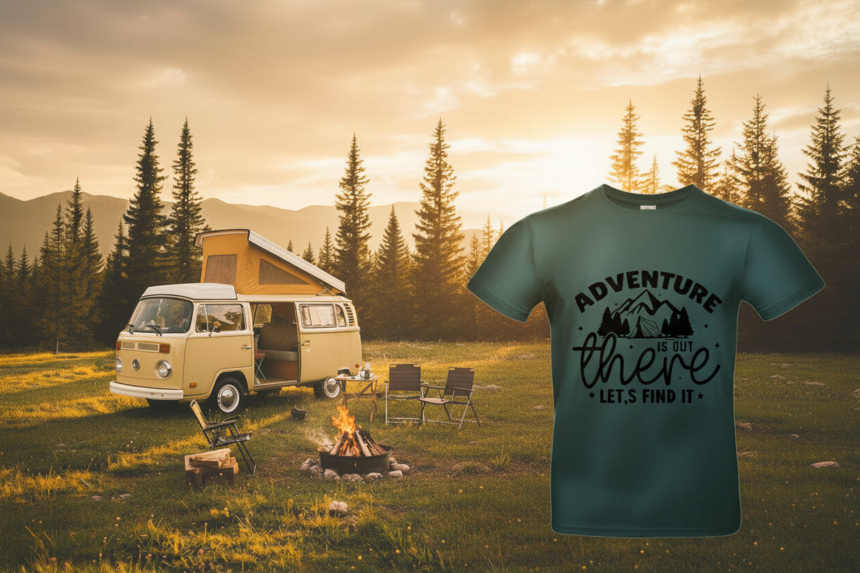 Tshirt mit Druck - Adventure is out there, lets find it
