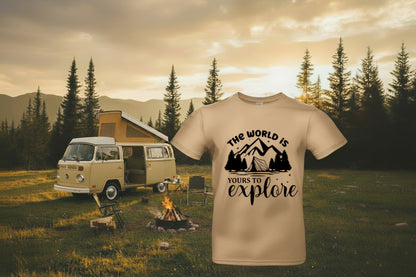 Tshirt mit Druck - The World is yours to explore