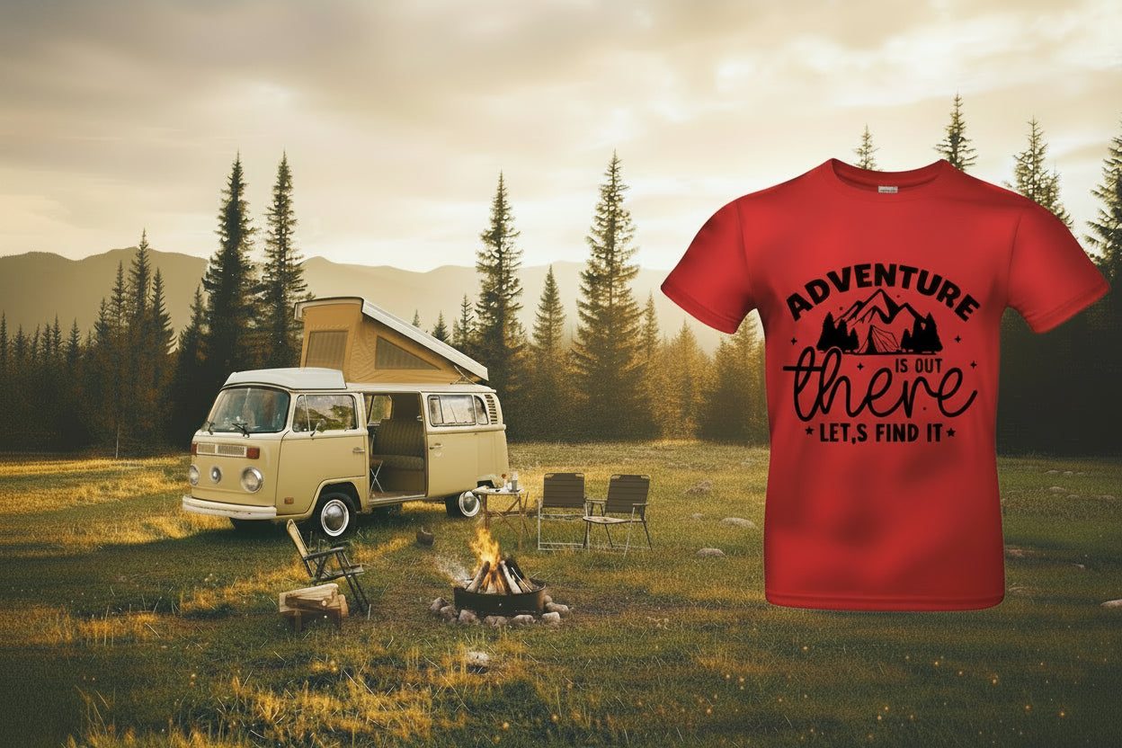 Tshirt mit Druck - Adventure is out there, lets find it