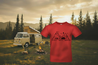 Tshirt mit Druck - Freiheit Camping Abenteuer