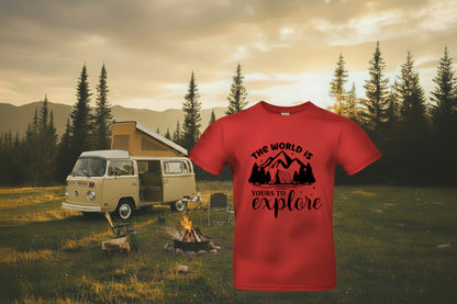 Tshirt mit Druck - The World is yours to explore