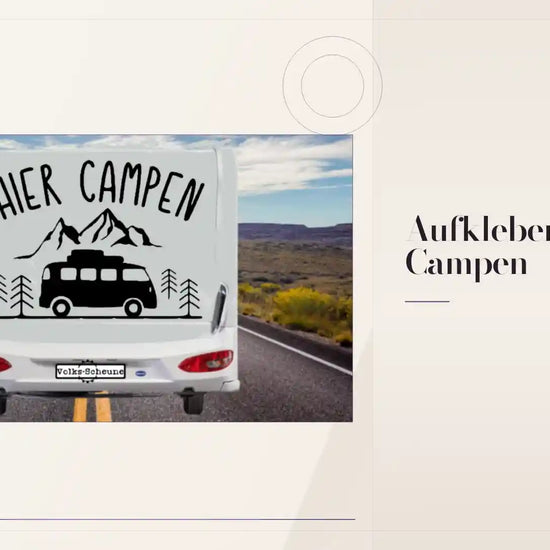 Aufkleber Hier Campen by@Outfy