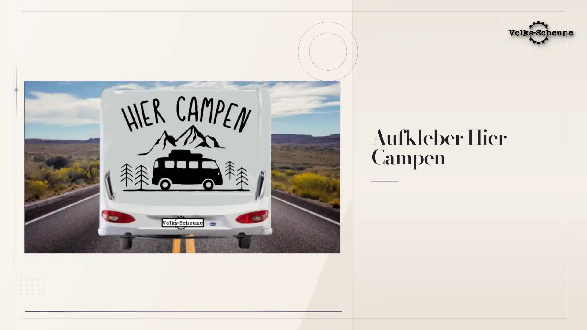 Aufkleber Hier Campen by@Outfy