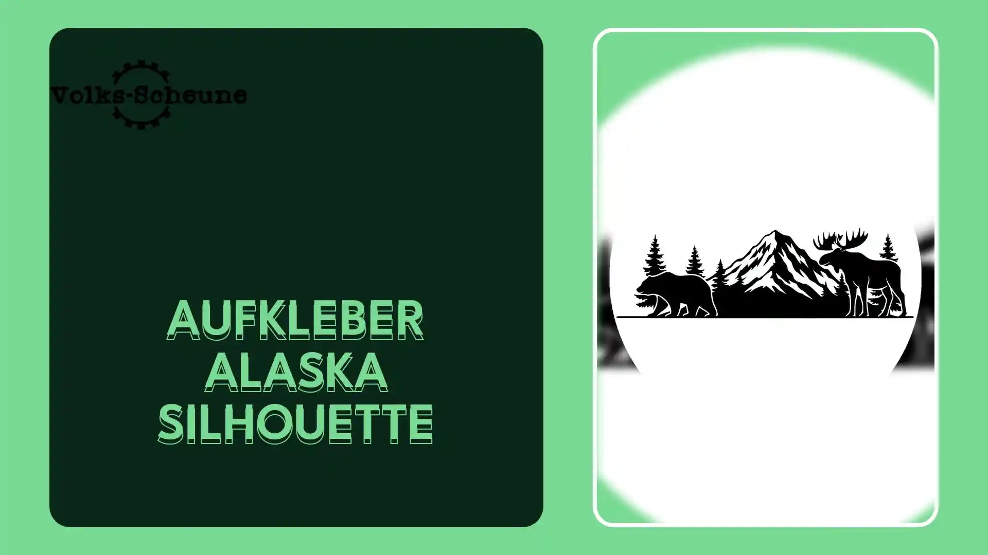 Aufkleber Alaska Silhouette by@Outfy