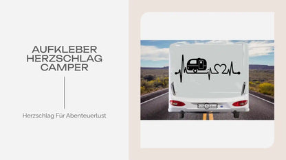 Aufkleber Herzschlag Camper by@Outfy